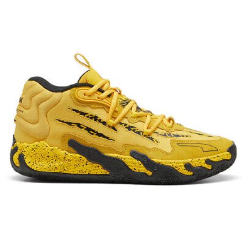 Puma Mb.03 X Pl Basketball Mens Yellow Sneakers Casual Shoes 30984701