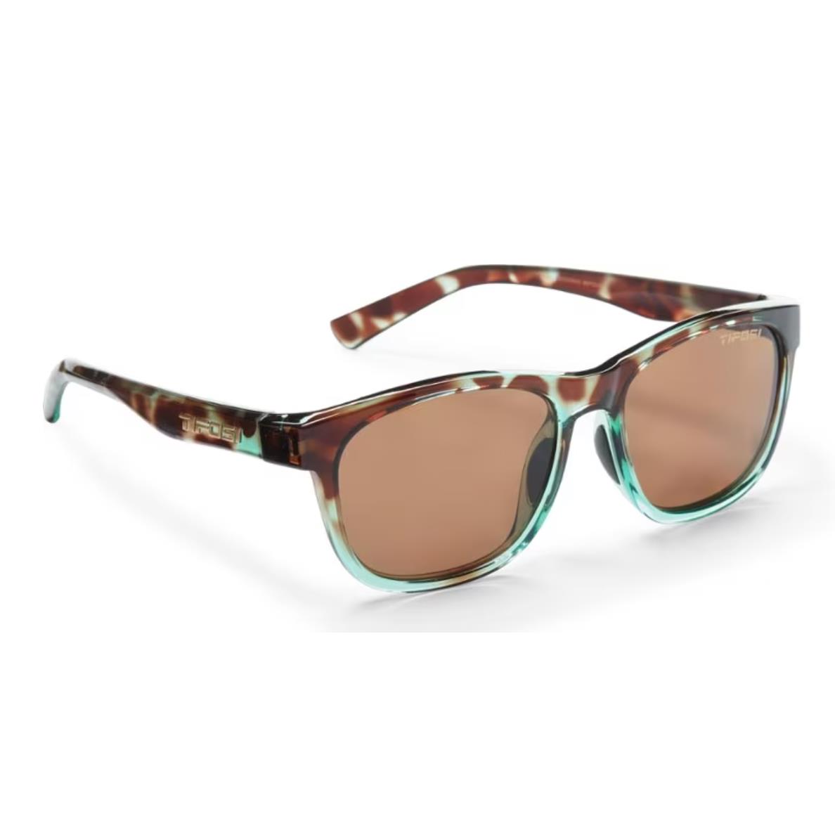 Tifosi Swank Polarized Unisex Sunglasses Blue Confetti/brown Polarized