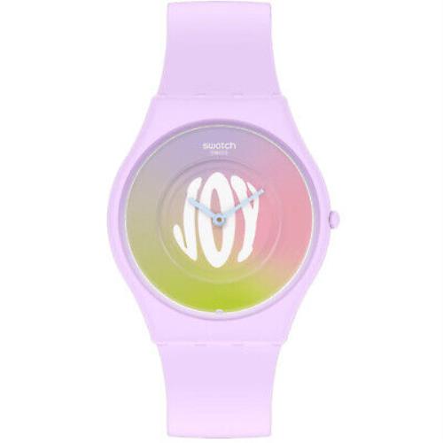 Swatch Women`s Time For Joy Multicolor Dial Watch - SSO9V101