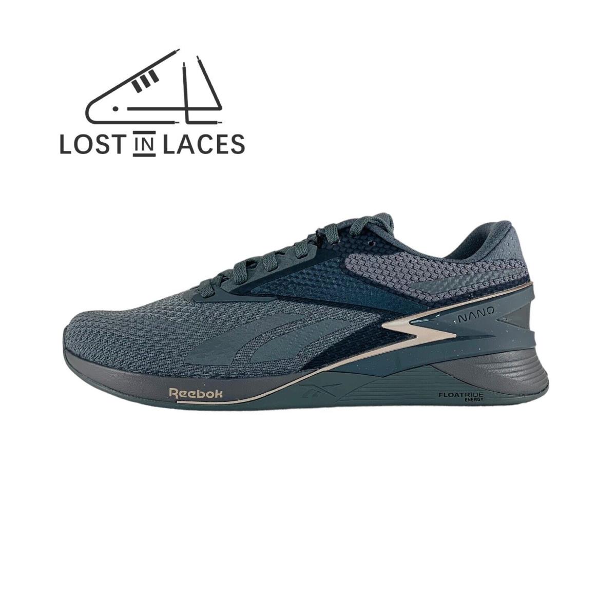 Reebok Nano X3 Sneakers Pure Grey Taupe Met Women`s Training Shoes HP6053