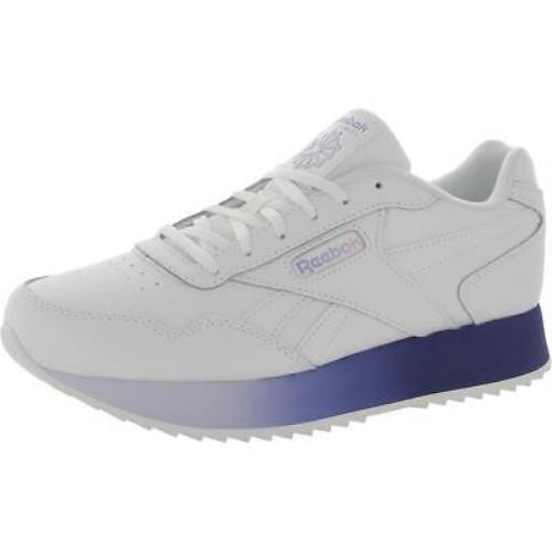 Reebok Womens White Leather Running Shoes Sneakers 8 Medium B M Bhfo 2744