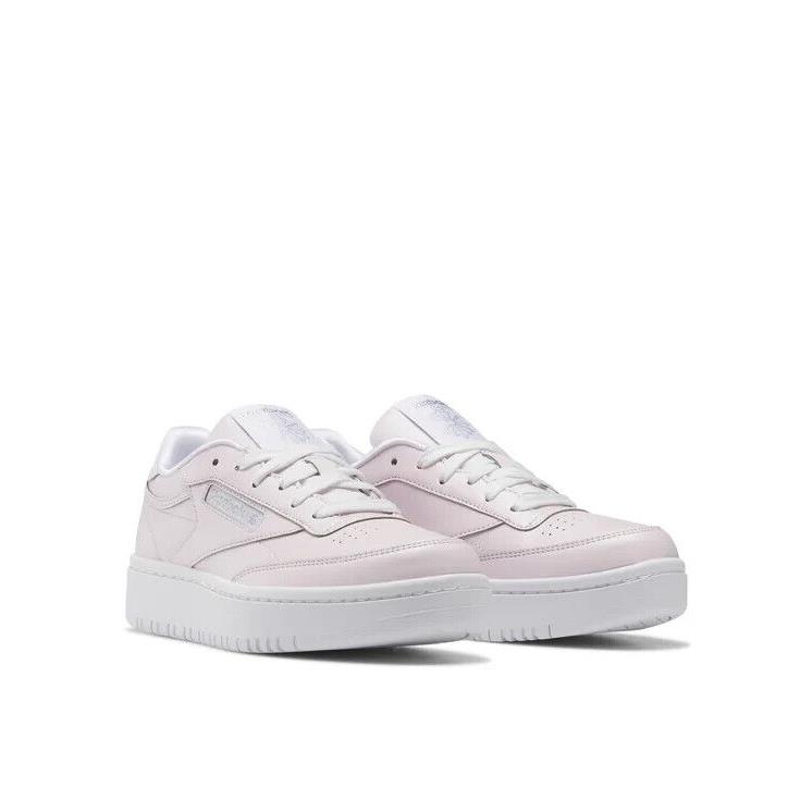 Reebok Club C 85 Double GY4878 Unisex Pink White Leather Shoes Size US 5 NR6587