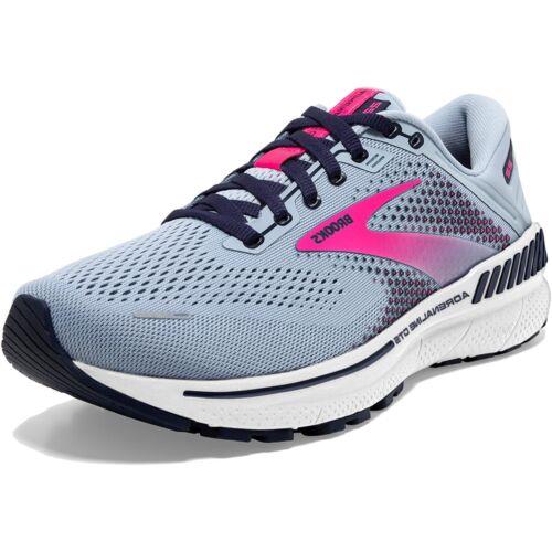 Brooks Women`s Adrenaline Gts 22 Supportive Running Shoe - Kentucky - Kentucky Blue/Peacoat/Pink