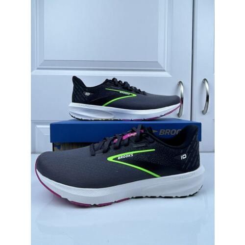 Woman`s Sneakers Athletic Shoes Brooks Launch 10 Size 11 Grey Pink Green
