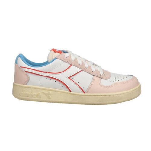 Diadora Magic Basket Low Icona Lace Up Womens Size 7.5 D Sneakers Casual Shoes - Beige, White