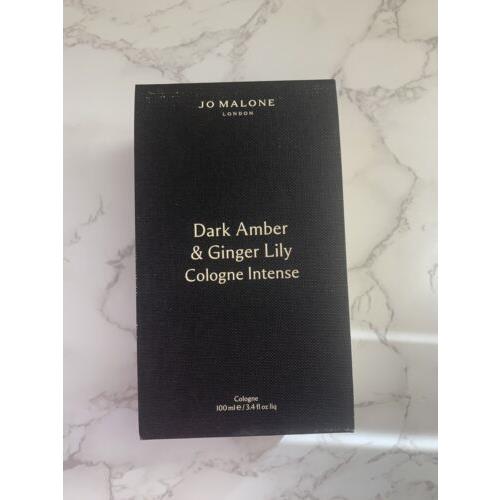 Jo Malone Dark Amber Ginger Lily Cologne Intense Large Size 3.4oz/100mL