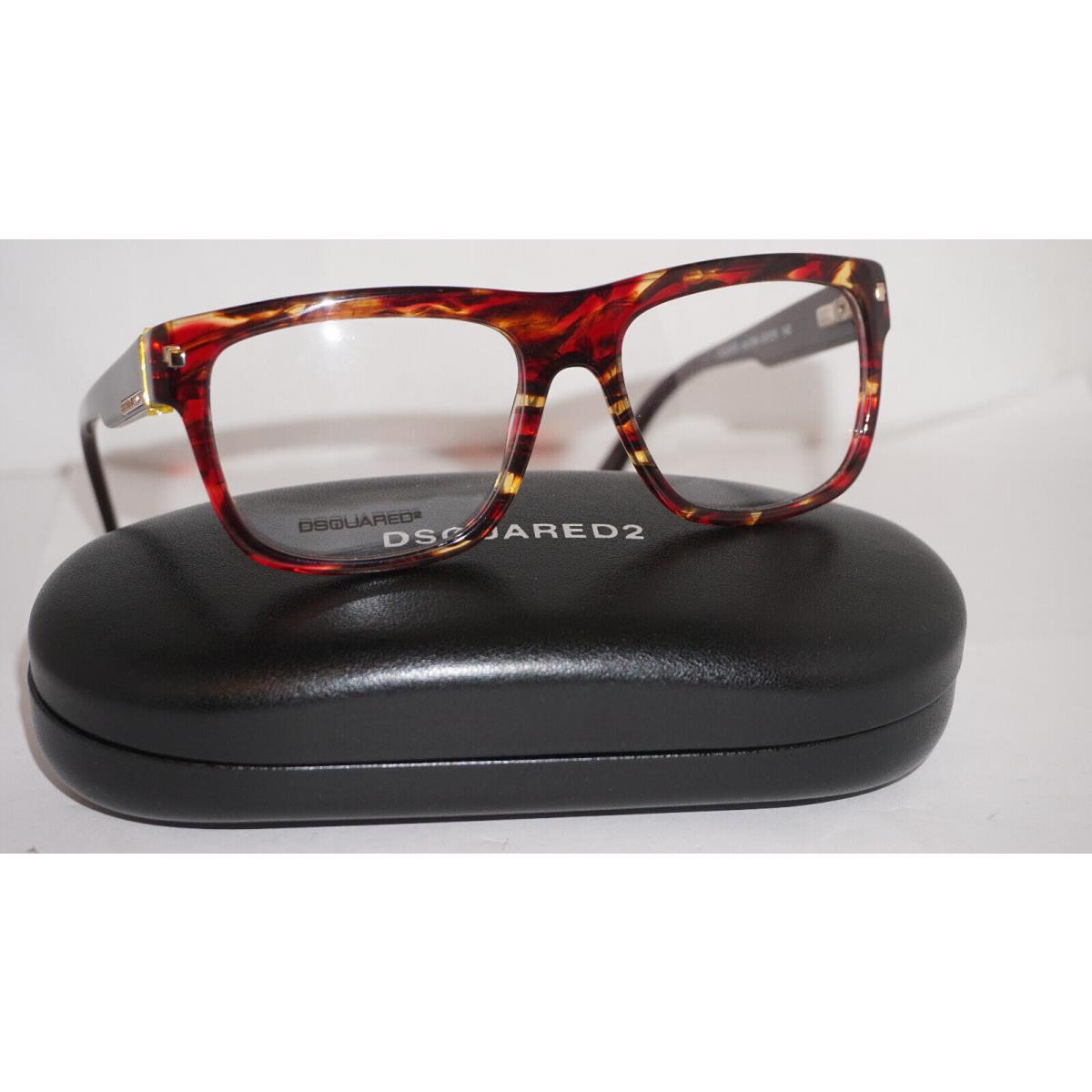DSQUARED2 Eyeglasses Havana Gold Black DQ5076 55A 53 16 140