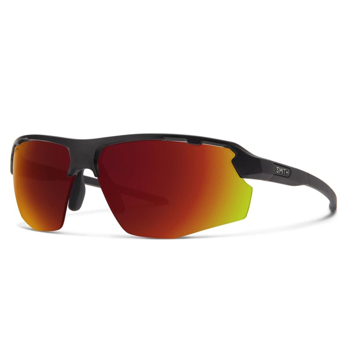 Smith Resolve Sunglasses Matte Black Frame Chromapop Red Mirror Lens +bonus