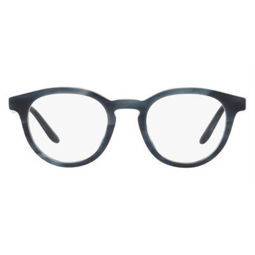 Giorgio Armani AR7227 Eyeglasses Men Striped Blue Wayfarer 48