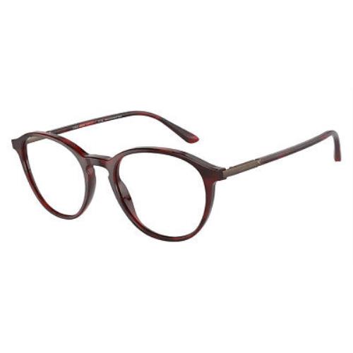 Giorgio Armani AR7237 Eyeglasses Men Red Havana 49mm