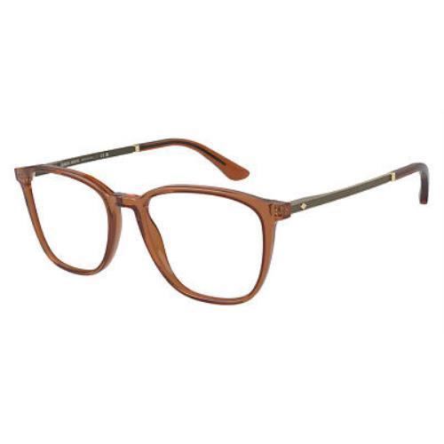 Giorgio Armani AR7250 Eyeglasses Transparent Brown/antique Pale Gold