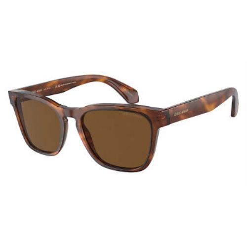 Giorgio Armani AR8155 Sunglasses Red Havana / Polarized Brown