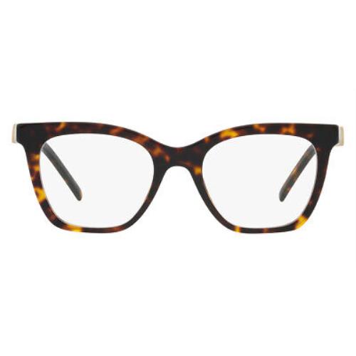 Giorgio Armani AR7238 Eyeglasses Women Havana Cat Eye 50mm