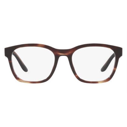 Giorgio Armani AR7229 Eyeglasses Men Striped Brown Square 51