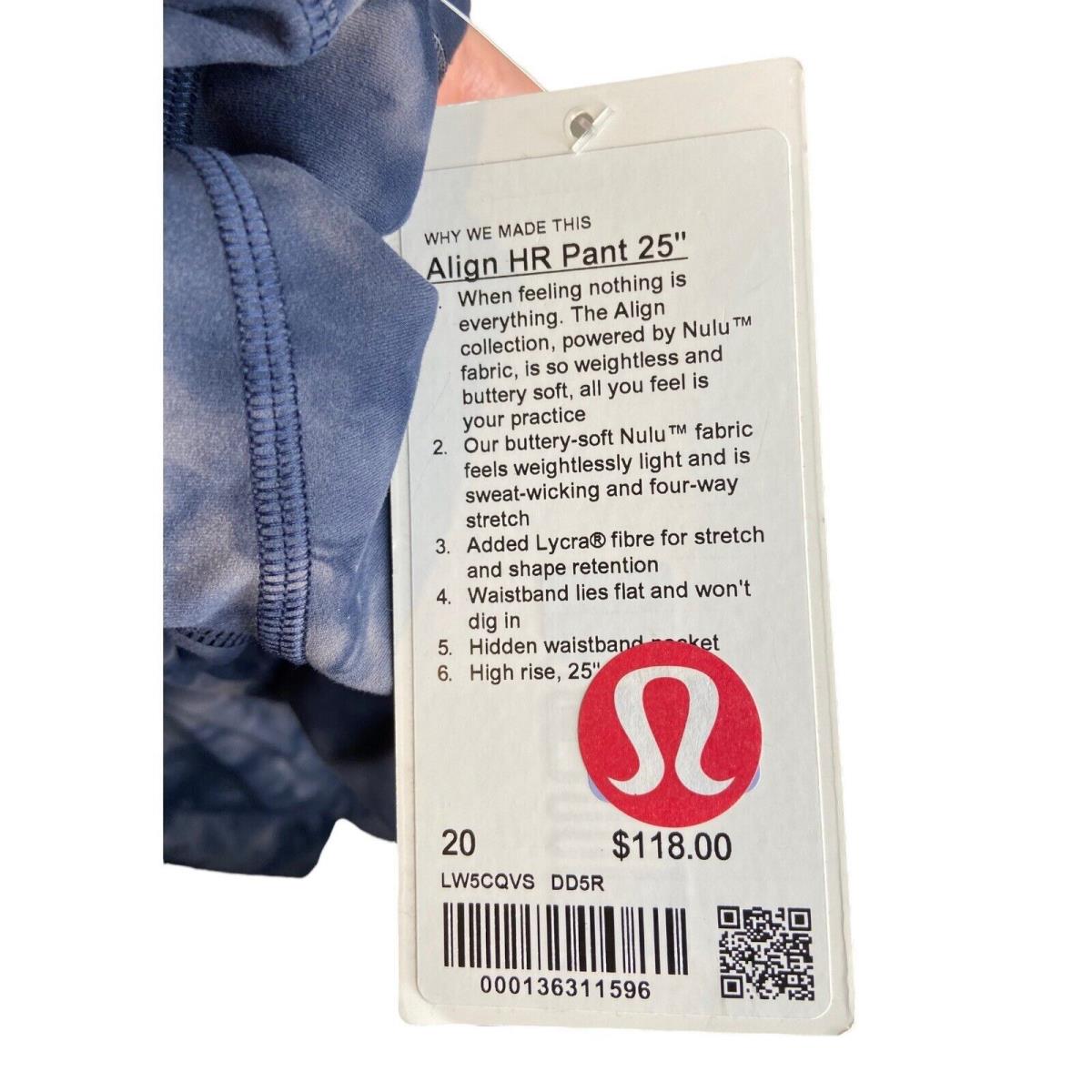 Lululemon Align High-rise Pant Pockets 25 Diamond Dye Grey Graphite Size 20