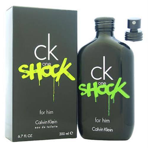 2 Pack CK One Shock For Him by Calvin Klein For Men - 6.7 oz Edt Spray
