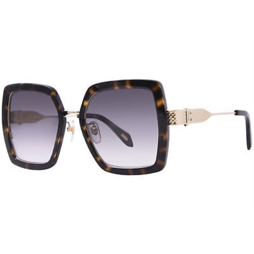 Just Cavalli SJC041 0798 Sunglasses Women`s Gold/havana Square Shape 53mm