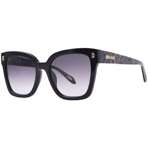 Just Cavalli SJC044 700Y Sunglasses Women`s Black/gradient Grey Cat Eye 54mm