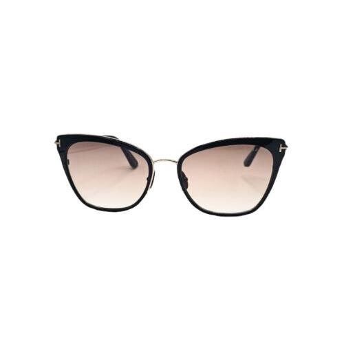 Tom Ford TF 0843 Faryn Sunglasses 01F Black-gold / Brown Gradient Lenses