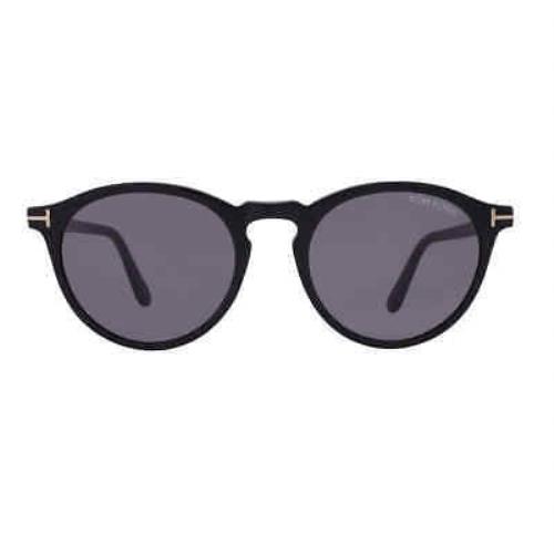 Tom Ford Aurele Smoke Oval Men`s Sunglasses FT0904 01A 50 FT0904 01A 50