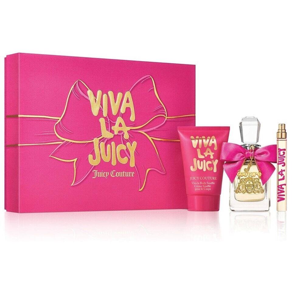 Viva La Juicy Juicy Couture Gift Set For Women: Edp 3.4OZ 100ML+ .33EDP+ CREM4.2