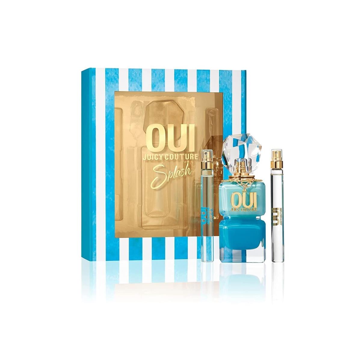 Oui Splash Juicy Couture Parfum Spray 3.4 OZ + .33 OZ + Oui .33 OZ 3PC Set