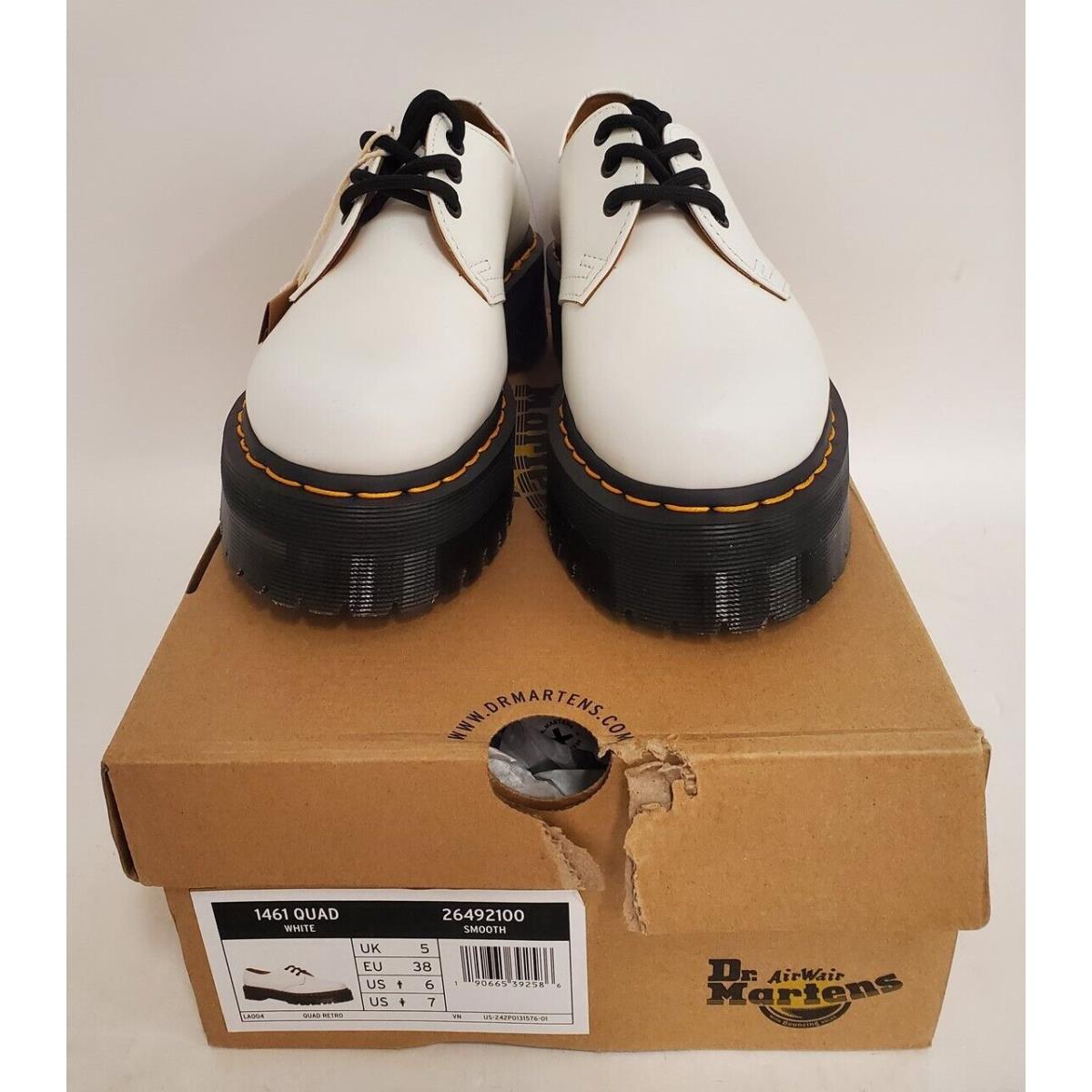 Dr. Doc Martens Unisex-adult Quad Ii Platform Shoe White Polished S 6M 7W