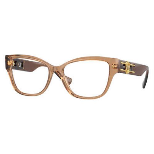 Versace VE3347 Eyeglasses Women Brown Transparent 52mm