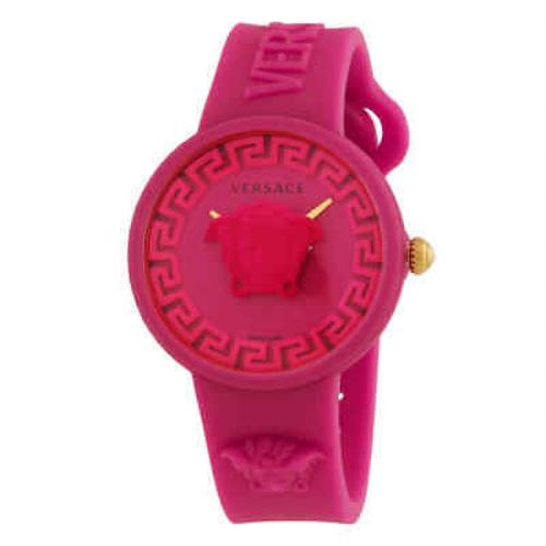 Versace Medusa Pop Quartz Pink Dial Ladies Watch VE6G00323 - Dial: Pink, Band: Pink, Bezel: Pink
