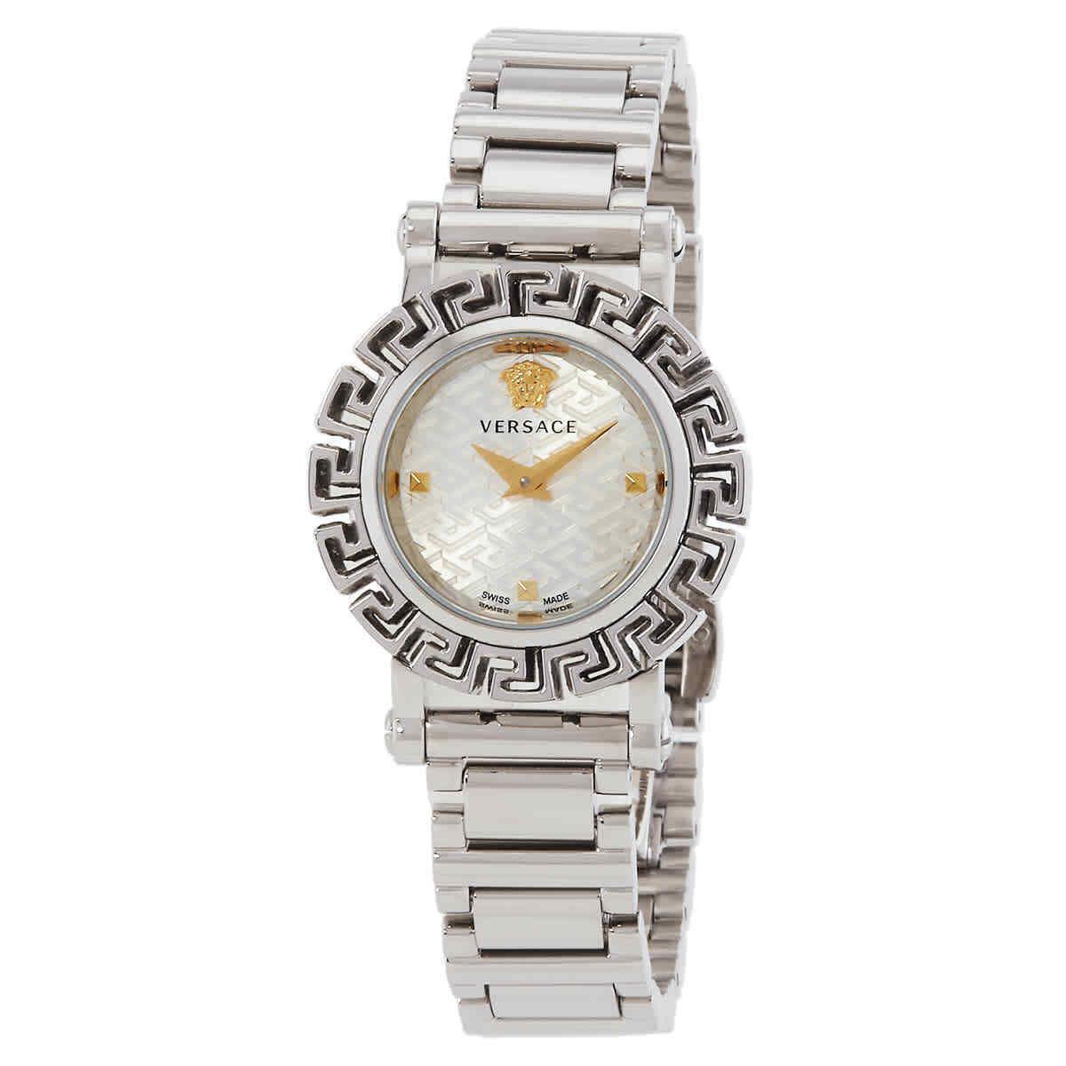 Versace Greca Glam Quartz Silver Dial Ladies Watch VE2Q00322