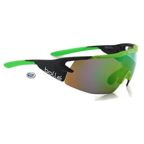 Bolle Aeromax Sport Sunglasses 12267 Matte Black / Brown Emerald Lens
