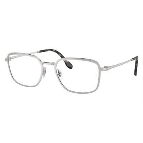 Ray-ban RX6511 Eyeglasses Unisex Silver 53mm