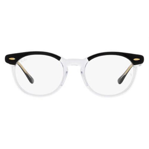 Ray-ban RX5598 Eyeglasses Unisex Black on Transparent 49mm