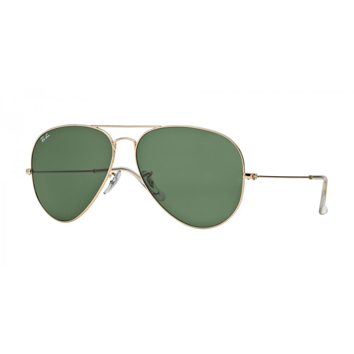 Ray-ban RB3026 L2846 Gold Aviator Green 62-14-140mm Non-polarized Sunglasses