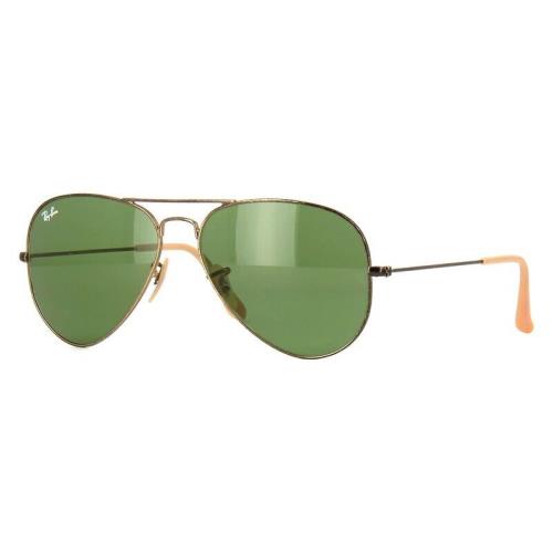 Ray-ban RB3025 177 Copper Aviator Green Classic 58mm Non-polarized Sunglasses