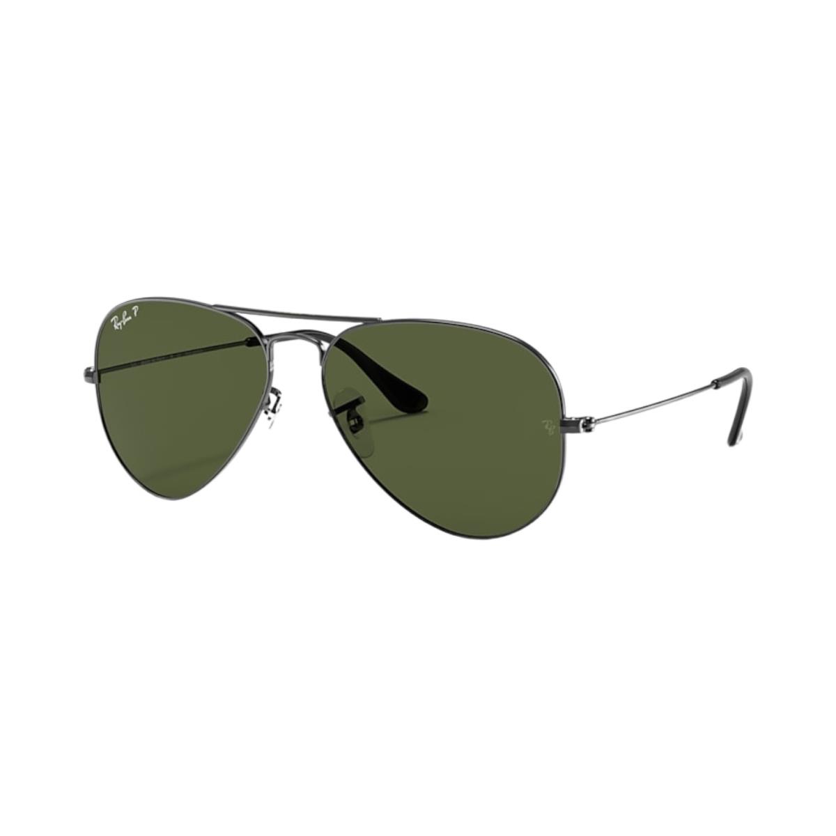 Rayban RB3025 Aviator Large Sunglasses - Gunmetal Frame G-15 Green Lens