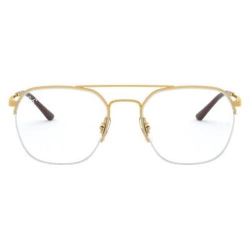 Ray-ban 0RX6444 Eyeglasses RX Unisex Gold Square 53mm