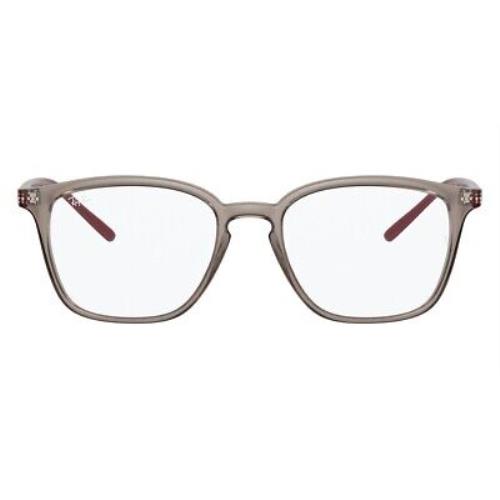 Ray-ban 0RX7185 Eyeglasses RX Unisex Gray Square 50mm