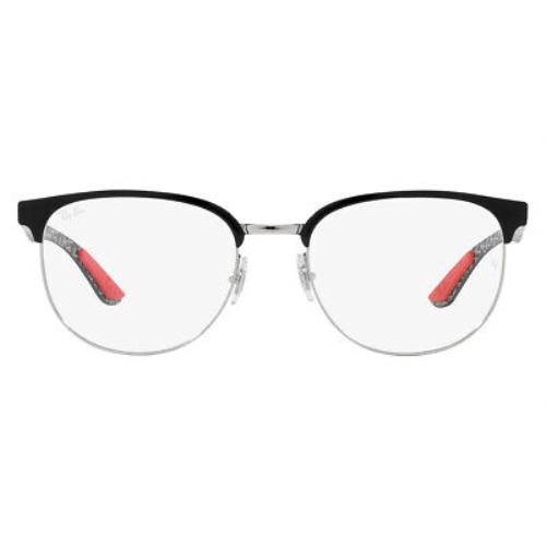 Ray-ban RX8422 Eyeglasses Men Black on Silver 52mm