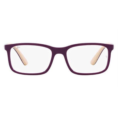 Ray-ban RY1621F Eyeglasses Kids Purple on Light Brown 49mm