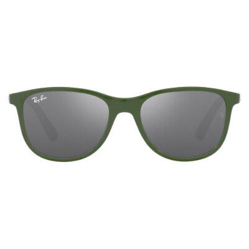 Ray-ban RJ9077SF Sunglasses Green on Gray / Silver/gray Mirrored