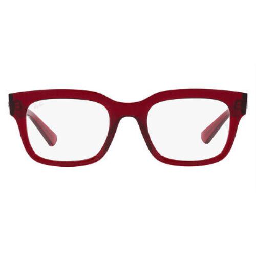 Ray-ban RX7217F Eyeglasses Unisex Transparent Red 54mm