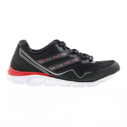 Fila Memory Vernato 8 1RM01595-005 Mens Black Canvas Athletic Running Shoes 9.5