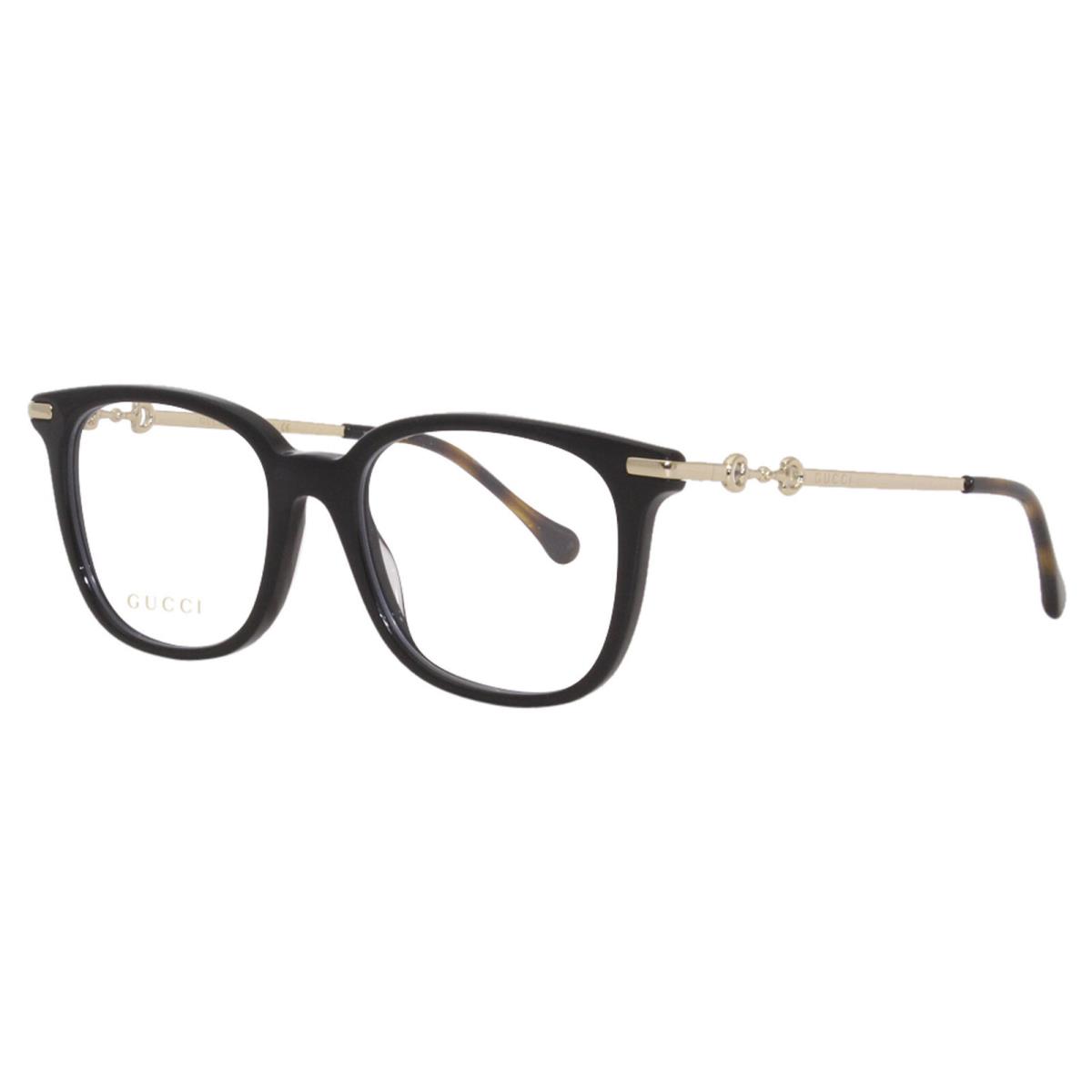 Gucci GG0968O 001 Eyeglasses Frame Women`s Black/gold Full Rim Square 50mm