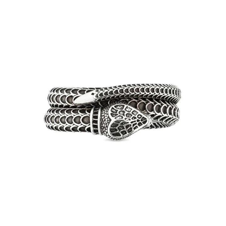 Gucci Sterling Silver Garden Snake Ring YBC577294001017