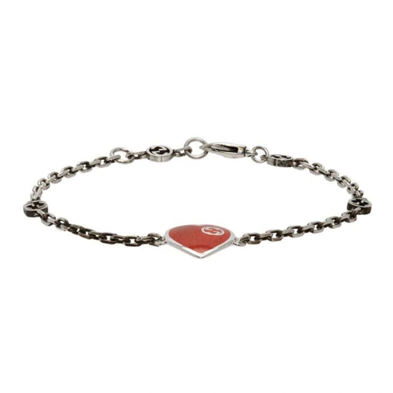 Gucci Extra Small Interlocking-g Red Heart Bracelet YBA645546001017
