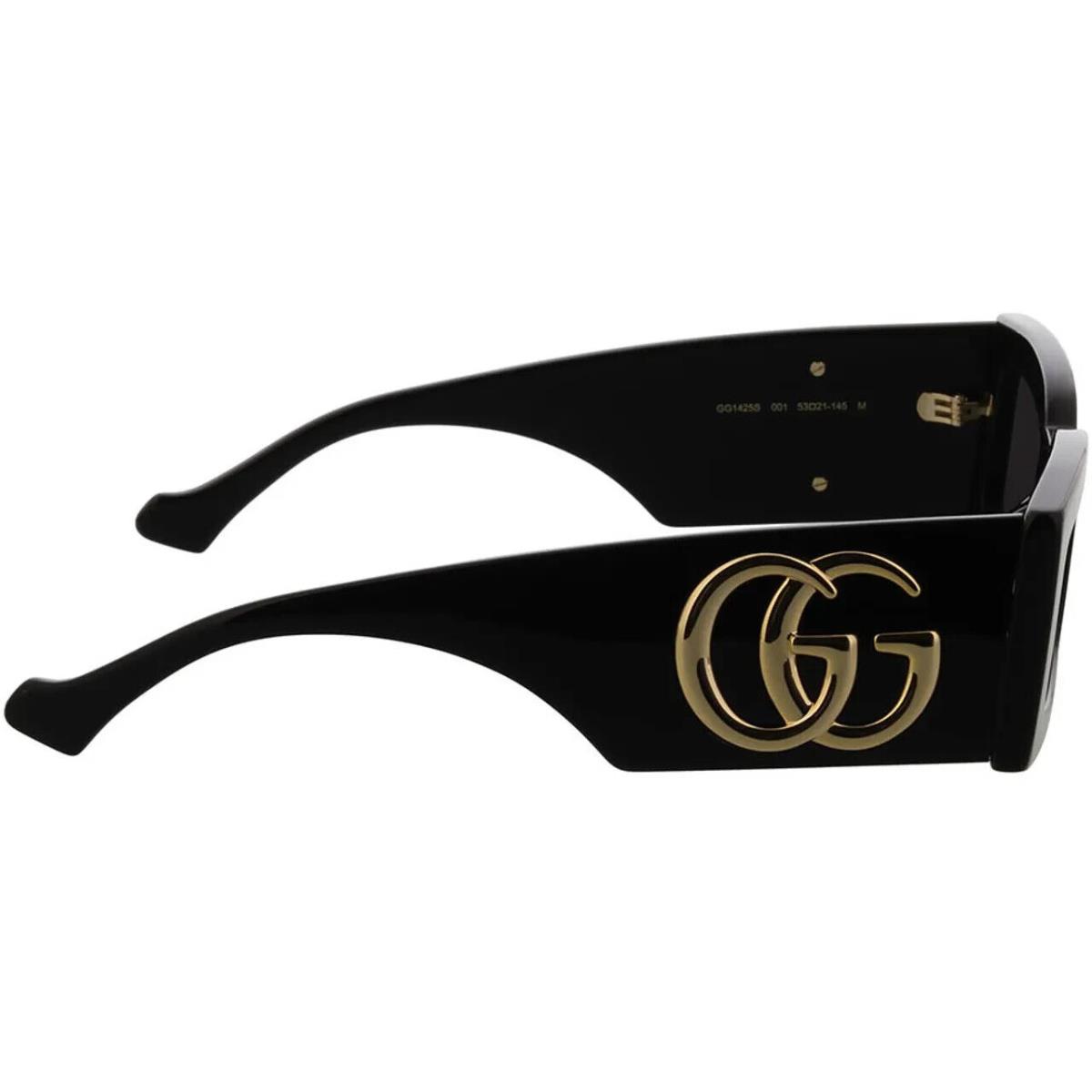 Gucci GG1425S 001 Black Grey Sunglasses 53-21