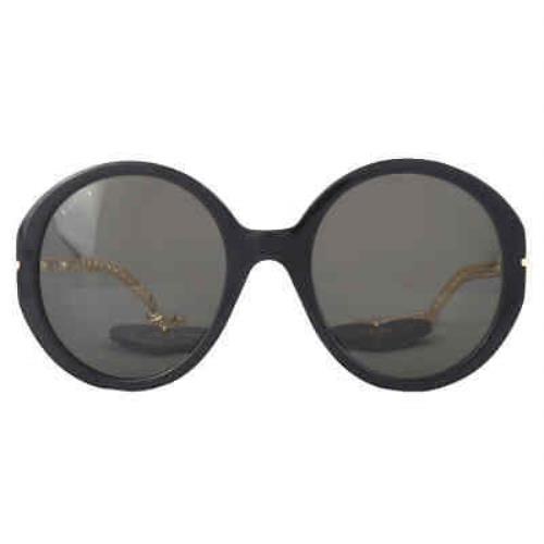 Gucci Grey Round Ladies Sunglasses GG0726S 005 56 GG0726S 005 56