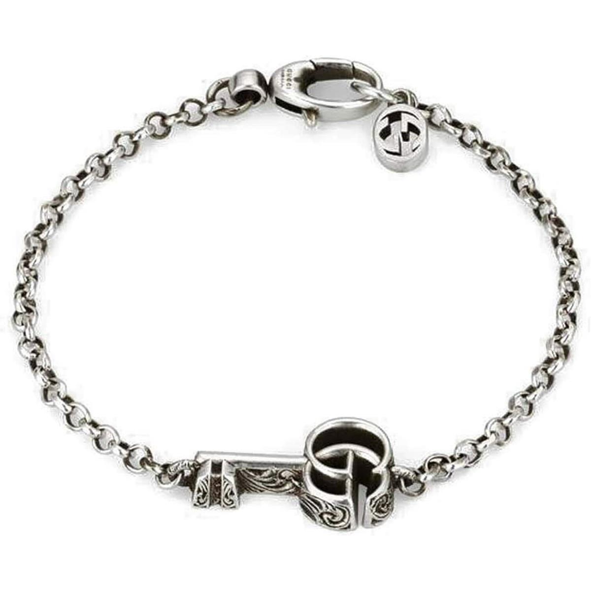 Gucci Sterling Silver Interlocking Key Bracelet YBA632207001018