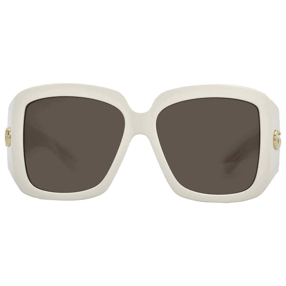 Gucci GG1402SA 004 Ivory Brown Sunglasses 55-15